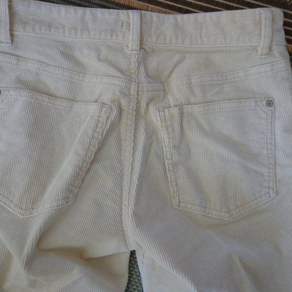 NWT Anthropologie Pilcro Slim Boyfriend Corduroy Pant 27P Cream - Picture 7 of 16